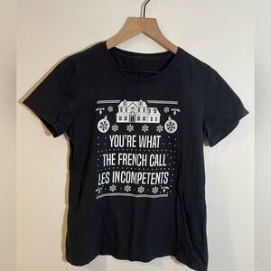 Home Alone T-shirt Black & White Size Medium 100% Cotton Christmas Movie